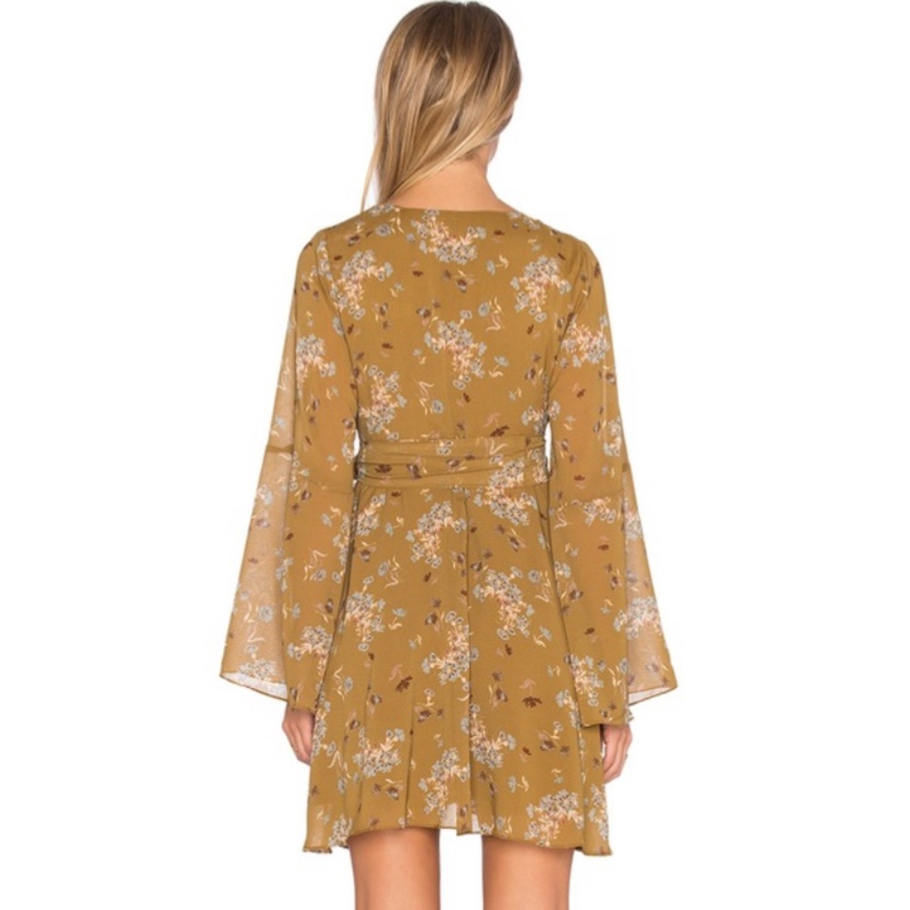 Free people Lilou bell sleeve mustard dress - Picture 3 of 9